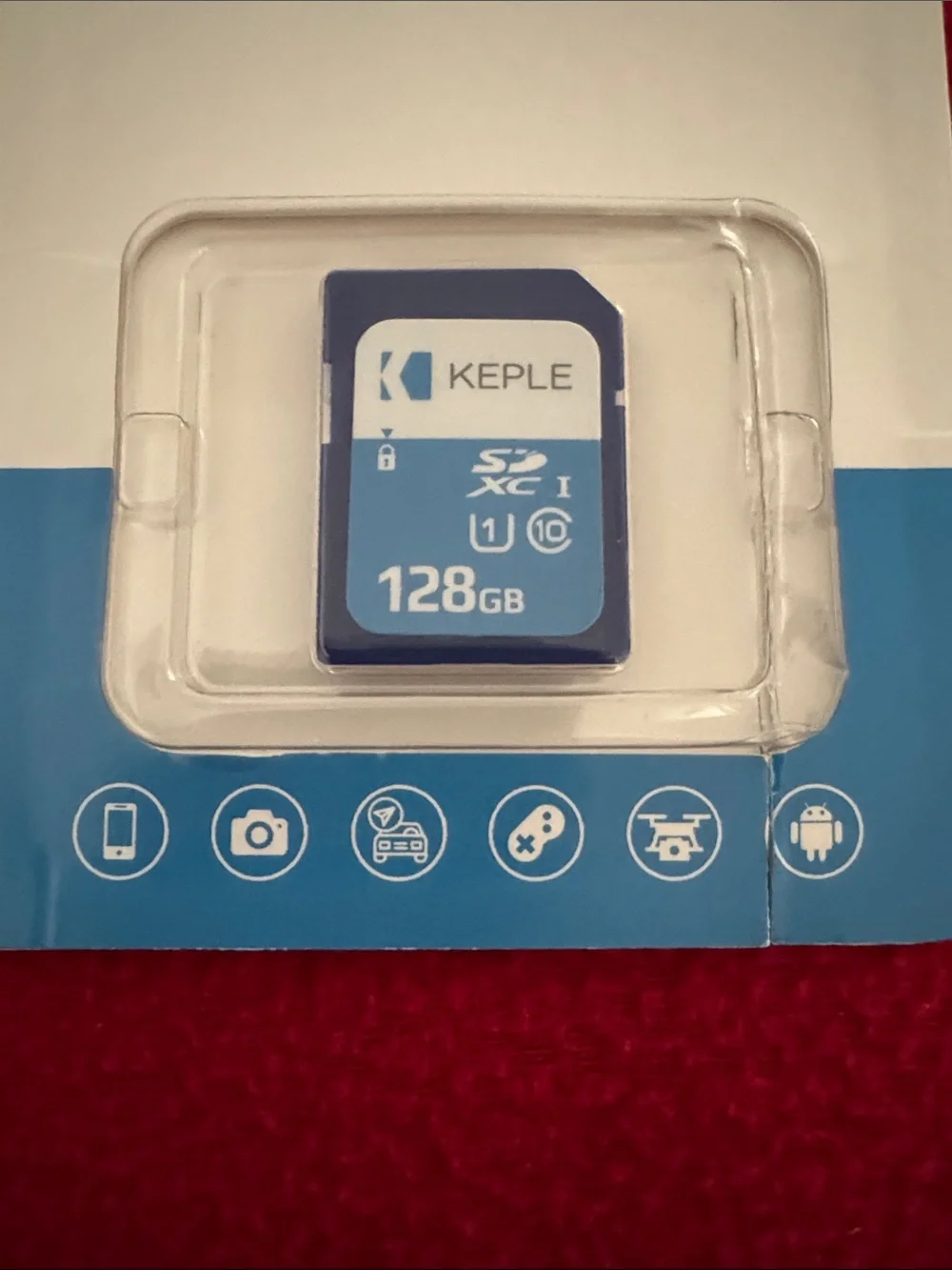 Keple 128GB Blue SDXC Memory Card - Reliable High-Speed Storage